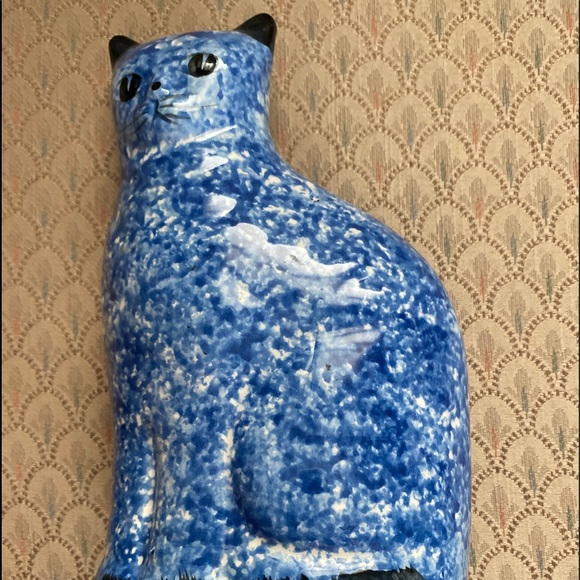 Cute ceramic cat figurine